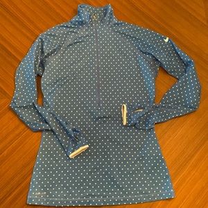 Nike pro polkadot half zip size M